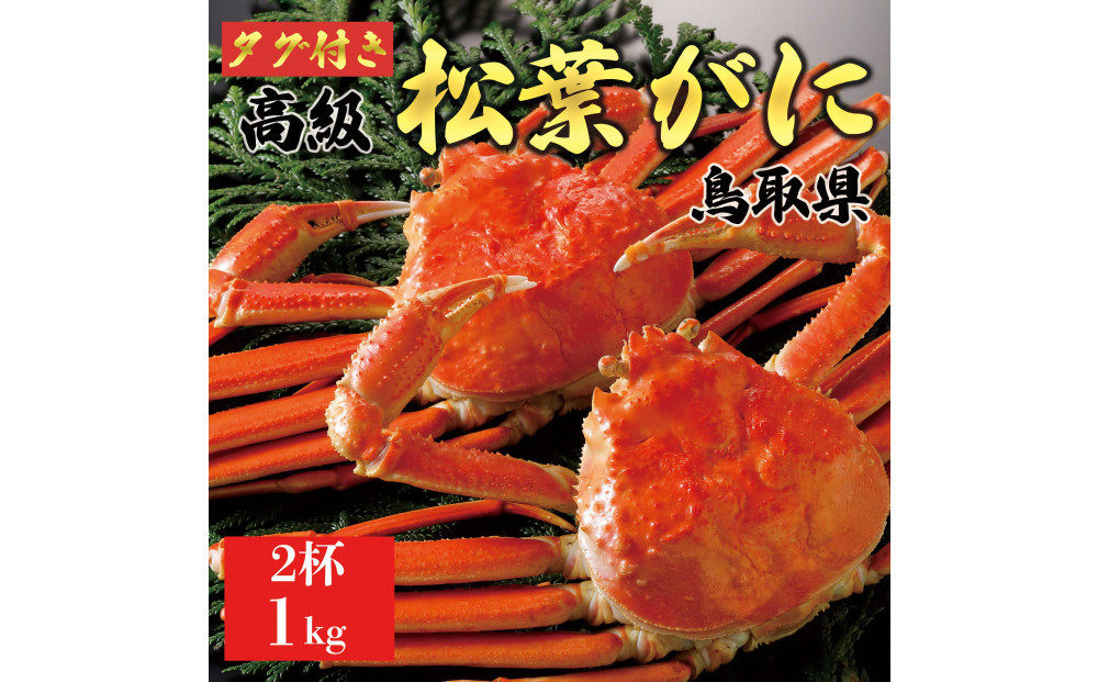 【2025年12月～2026年1月発送】特撰&nbsp;松葉がに（茹）【ブランドタグ付き】1kg超の大きいサイズ&nbsp;食べ応えあり&nbsp;特大2杯