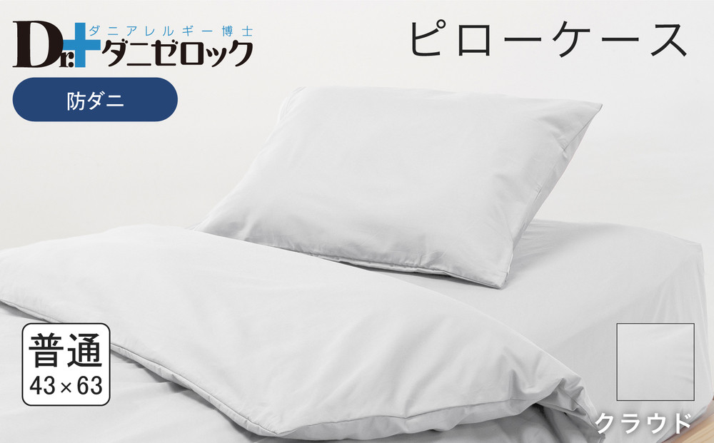 防ダニ 枕カバー 普通判 43×63cm【クラウド】