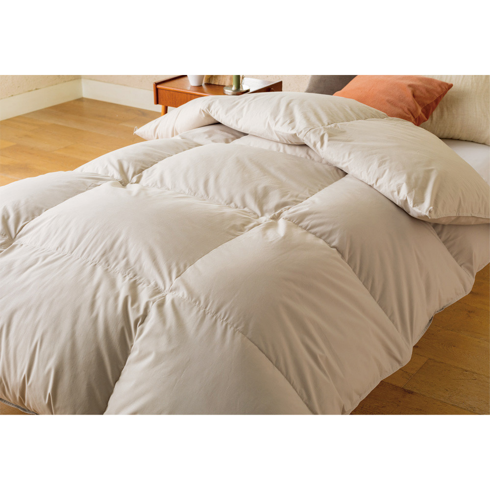 ≪シングルロング≫リサイクル羽毛掛け布団〈reumo〉　レギュラータイプ【アースベージュ】_1143210631_02