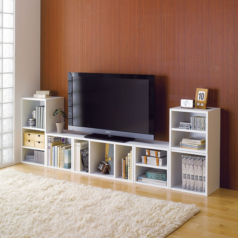 【お得な6個セット】組み合わせ自在なシステムボックス【ホワイト】_1300400439_01