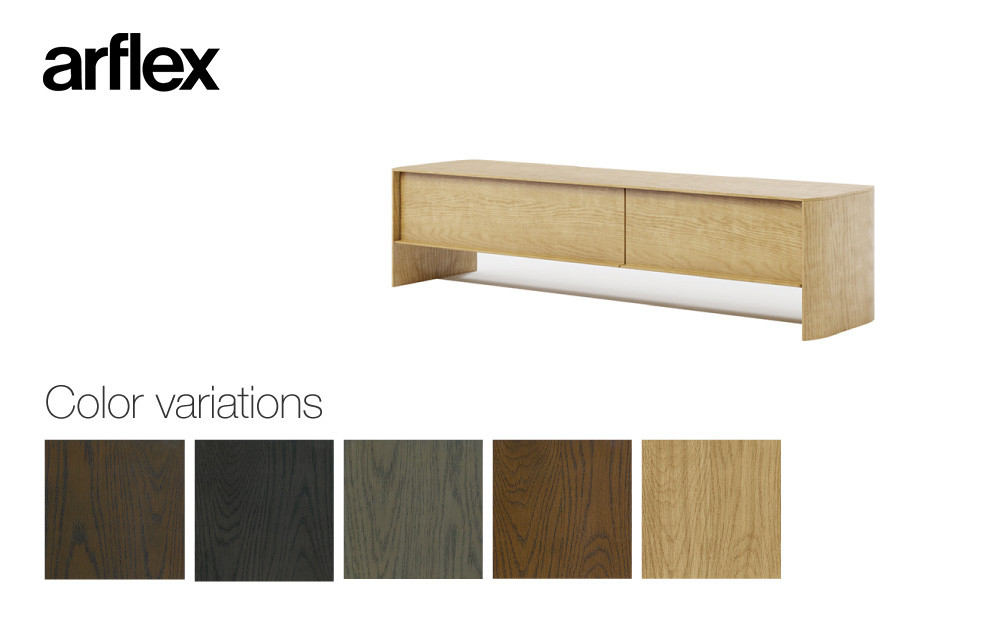 TVボード VISTA W1600 右引出し チャコールグレー_05109