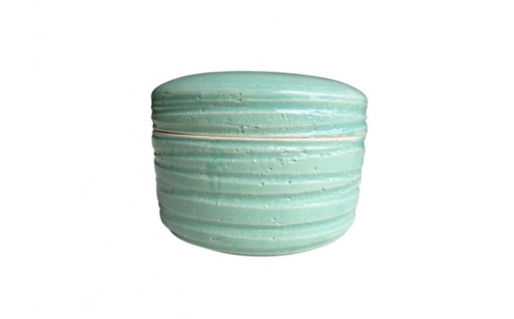 伝統工芸 信楽焼の手元供養 分骨用ミニ骨壺 ここいろ  グリーン