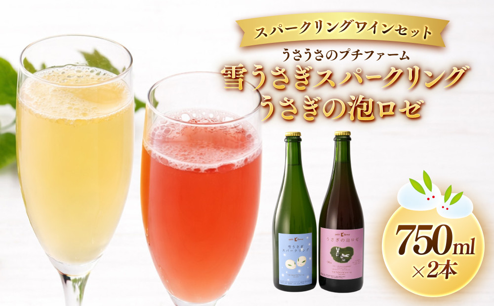スパークリングワイン&nbsp;セット&nbsp;雪うさぎスパークリング&うさぎの泡ロゼ｜ワイン&nbsp;国産ワイン&nbsp;人気&nbsp;おすすめ&nbsp;酒&nbsp;発泡酒&nbsp;&nbsp;ギフト&nbsp;プレゼント&nbsp;送料無料&nbsp;長野県&nbsp;大町市&nbsp;ふるさと納税