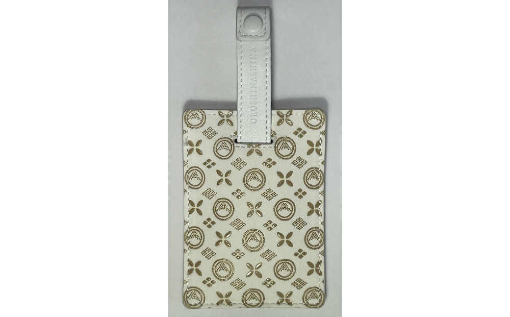 白い甲州印伝「URUSHINASHIKA」カードケース（スライド式）1個