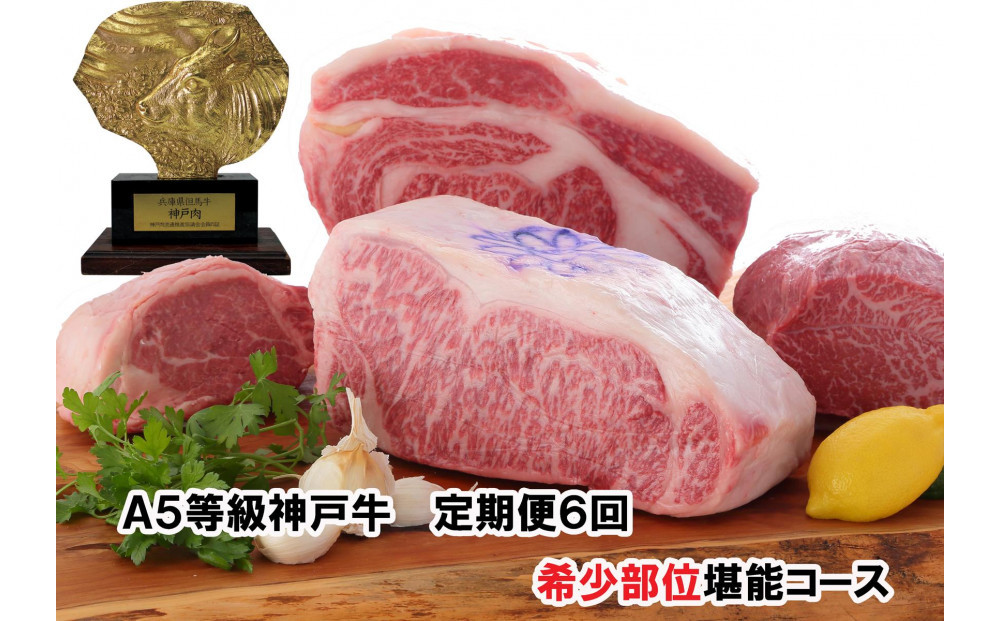 ＜定期便6回＞&nbsp;A５等級神戸牛　希少部位堪能コース&nbsp;【神戸ぐりる工房】ステーキ&nbsp;すき焼き&nbsp;焼肉（隔月でお届け）