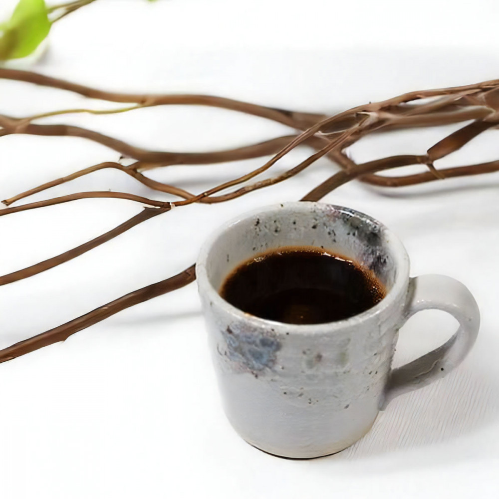 信楽焼&nbsp;陶器製&nbsp;雪結晶&nbsp;切立マグカップ