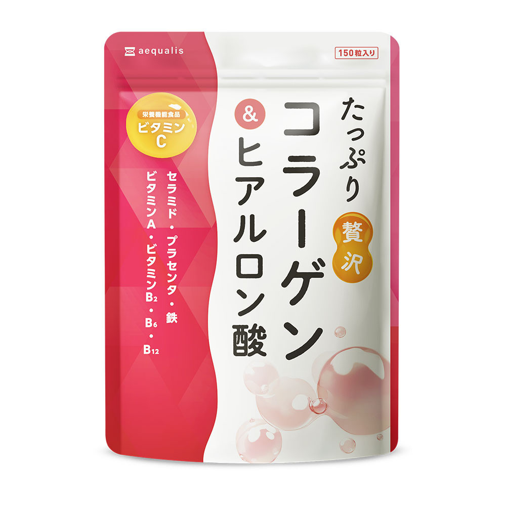 たっぷり贅沢&nbsp;コラーゲン&nbsp;サプリ&nbsp;ヒアルロン酸&nbsp;プラセンタ&nbsp;ビタミンC&nbsp;配合&nbsp;国内製造&nbsp;30日分