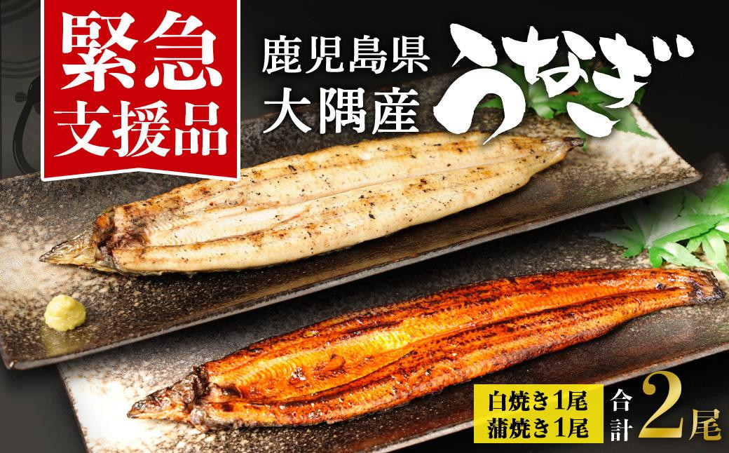 【5営業日以内発送】鹿児島県大隅産　千歳鰻の白焼1尾・蒲焼き1尾　合計2尾セット（1尾110g～130g）