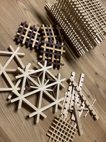 伝統工芸にふれる、組子体験　Fコース（組子鍋敷き）（パズル）