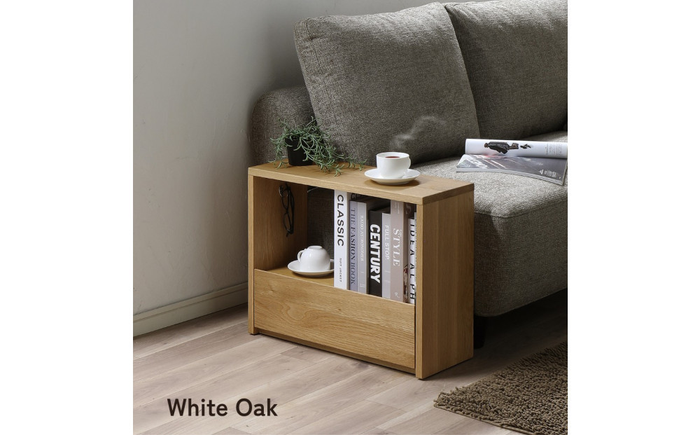 ホワイトオーク】大川家具 無垢材 サイドテーブル -zephyr-ゼファー