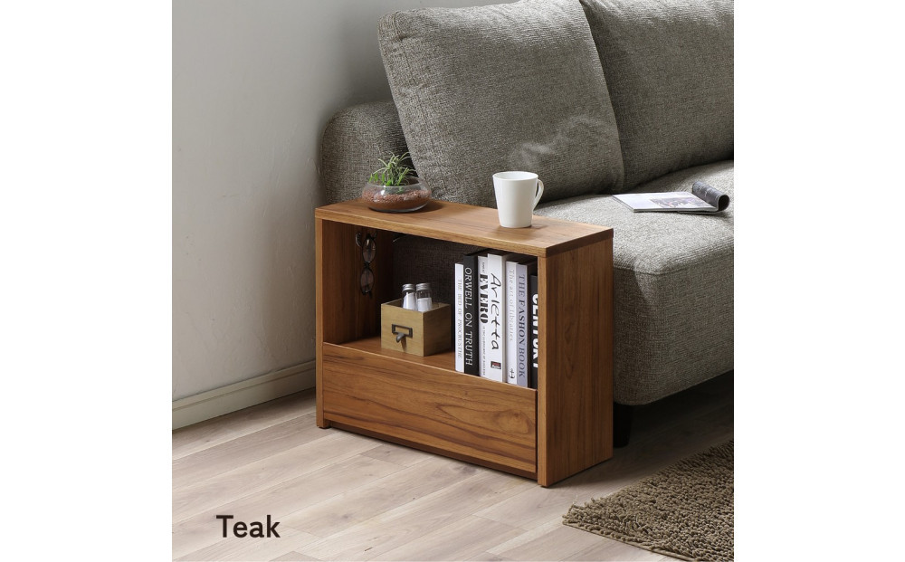 【チーク】大川家具&nbsp;無垢材&nbsp;サイドテーブル&nbsp;&nbsp;-zephyr-ゼファー