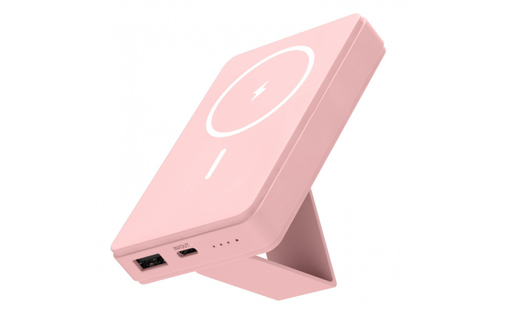 【多摩電子工業株式会社】モバイルバッテリー 5000mAh MagSafe対応 ワイヤレス充電器【チェリーブロッサム】