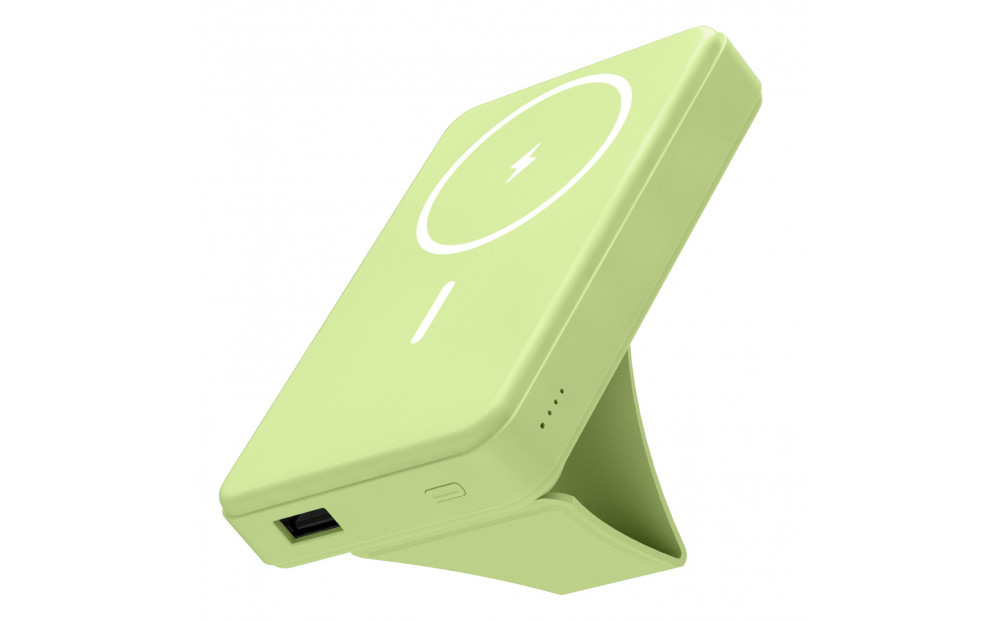 【多摩電子工業株式会社】急速充電対応モバイルバッテリー 10000mAh MagSafe対応 ワイヤレス充電器【ピクニックグリーン】