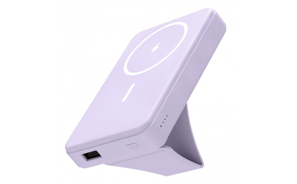 【多摩電子工業株式会社】急速充電対応モバイルバッテリー 10000mAh MagSafe対応 ワイヤレス充電器【ラベンダー】