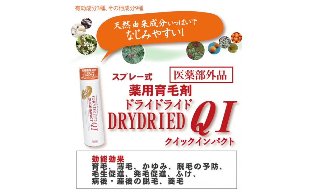 【ブラウン系の髪に】医薬部外品&nbsp;育毛・発毛促進剤&nbsp;ドライドライド&nbsp;クイックインパクト&nbsp;120mL