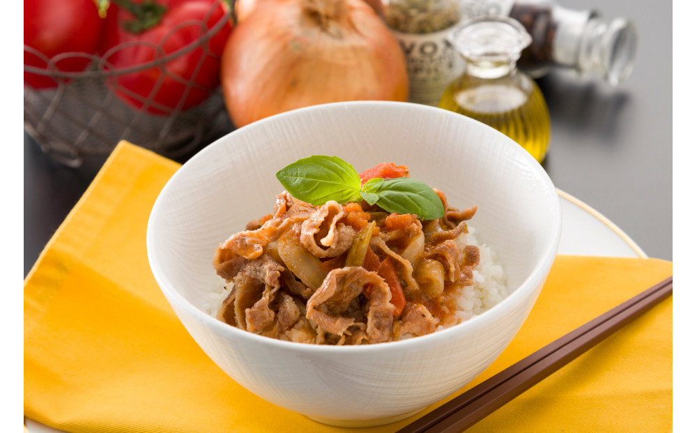 リストランテホンダ　本多哲也監修 国産牛と完熟トマトのイタリアン牛丼130g×3