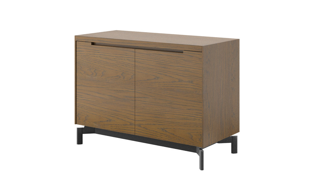 キャビネット&nbsp;ASC&nbsp;両開き扉&nbsp;＜脚＞メタリックグレー&nbsp;マロンブラウン_05175