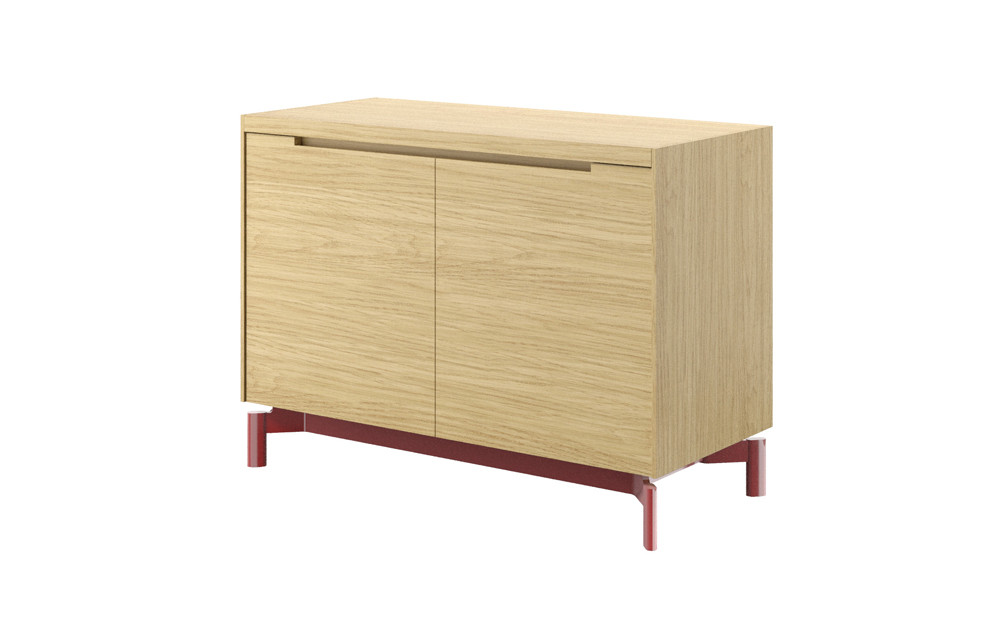 キャビネット&nbsp;ASC&nbsp;両開き扉&nbsp;＜脚＞グロッシーレッド&nbsp;スーパークリア_05177