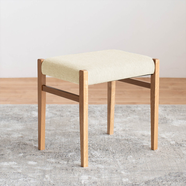 STジャンブル01&nbsp;スツール&nbsp;オーク&nbsp;アネルカホワイト&nbsp;1脚&nbsp;単品&nbsp;チェア&nbsp;椅子