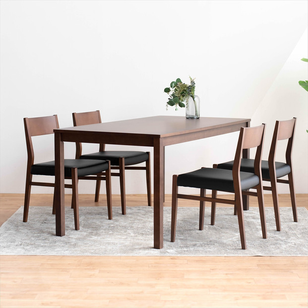 DT01&nbsp;DC01&nbsp;5点&nbsp;150&nbsp;ダイニングセット&nbsp;ビーチウォールナットブラウン&nbsp;オールマイティブラック&nbsp;テーブル&nbsp;椅子