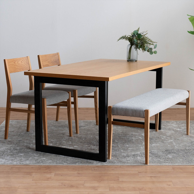 DT02&nbsp;DC01&nbsp;BC01&nbsp;4点&nbsp;ダイニングセット&nbsp;オーク&nbsp;アネルカグレー&nbsp;テーブル&nbsp;椅子&nbsp;ベンチ