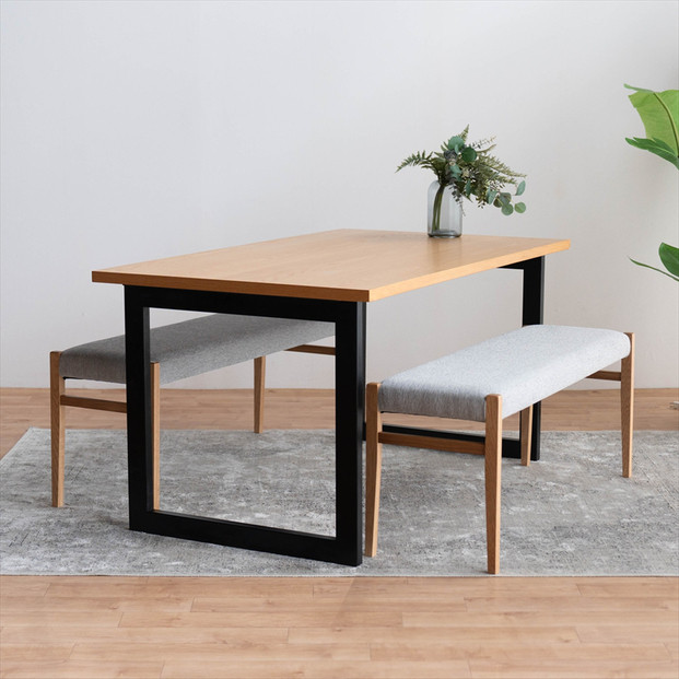 DT02&nbsp;BC01&nbsp;3点&nbsp;ダイニングセット&nbsp;オーク&nbsp;アネルカグレー&nbsp;テーブル&nbsp;ベンチ