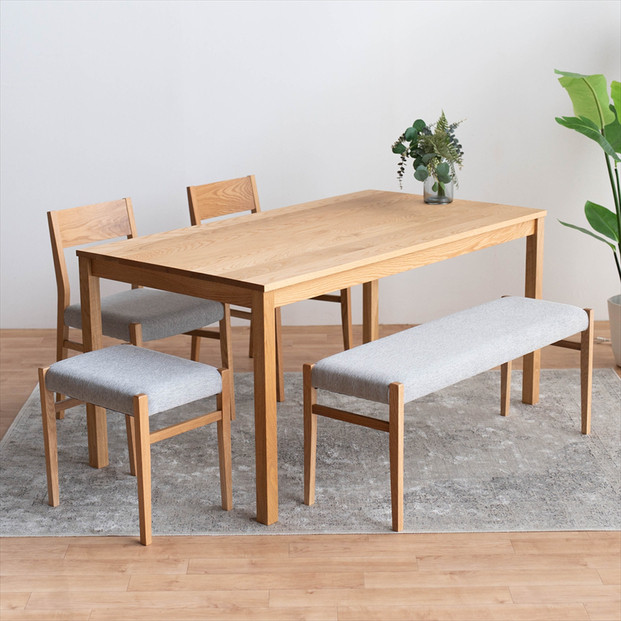 DT01&nbsp;DC01&nbsp;BC01&nbsp;ST01&nbsp;5点&nbsp;ダイニングセット&nbsp;オーク&nbsp;アネルカグレー&nbsp;テーブル&nbsp;椅子&nbsp;ベンチ&nbsp;スツール