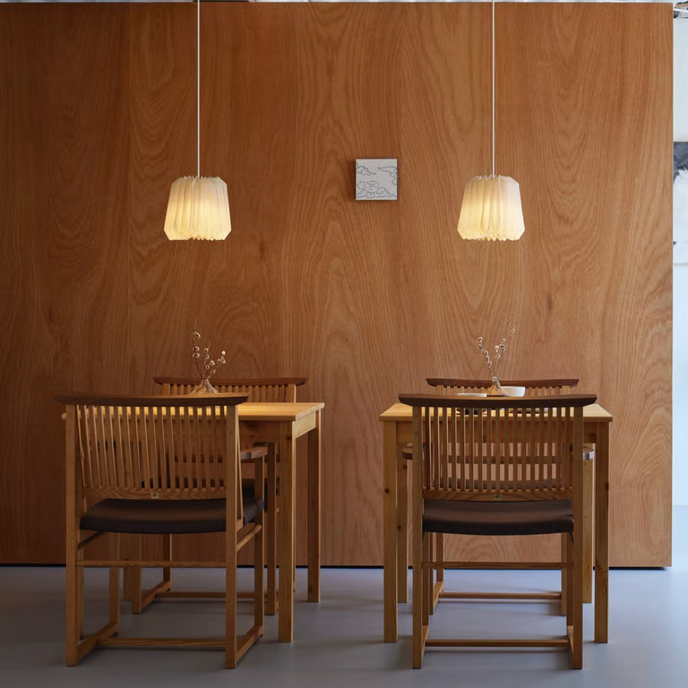 【南砺市】松井機業「城端しけ絹」しけ絹の照明　M size・プラグ（ダクト取付専用）