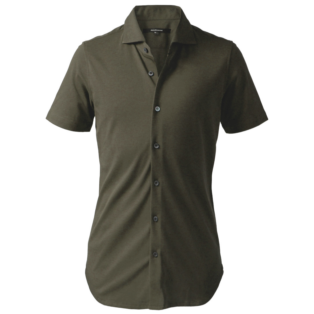 DJS-004&nbsp;decollouomo&nbsp;メンズドレスシャツ半袖（生地／コンコルド）オリーブ／Mサイズ