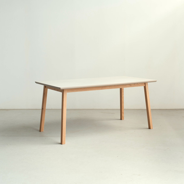 アンジェロセラミック&nbsp;ダイニングテーブル&nbsp;GENE&nbsp;150×80&nbsp;メラミン&nbsp;オーク無垢&nbsp;辻製作所&nbsp;大川市