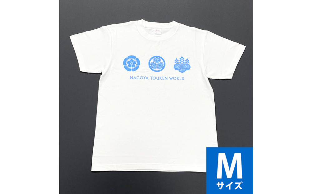 オリジナル【三英傑家紋Tシャツ】Mサイズ（ホワイト）／名古屋刀剣博物館