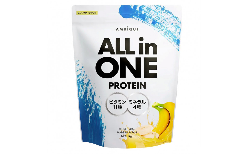 【バナナ風味】AMBiQUE&nbsp;オールインワンプロテイン&nbsp;（1kg）