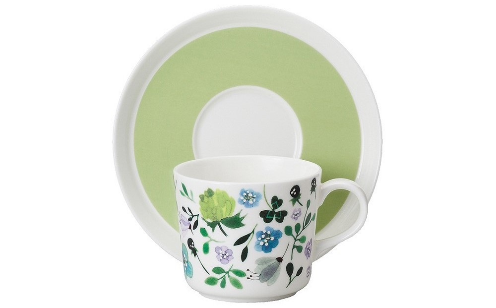 ナルミ&nbsp;アンナエミリア&nbsp;兼用カップ＆ソーサー(クローバーガーデン)&nbsp;220cc&nbsp;51854-23117P