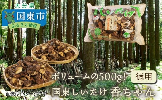 ボリュームの500g！国東しいたけ香ちゃん&nbsp;（徳用）_1735R