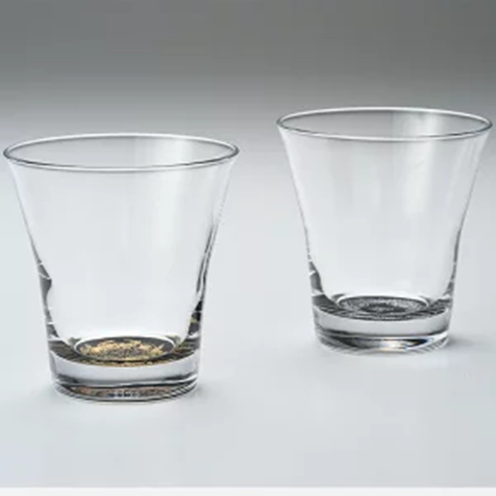みよし漆器本舗&nbsp;紀州塗り&nbsp;ぬりもん&nbsp;de&nbsp;Verre&nbsp;フリーグラス&nbsp;ペアセット&nbsp;金&nbsp;銀&nbsp;蒔絵&nbsp;ボタニカル&nbsp;210ml