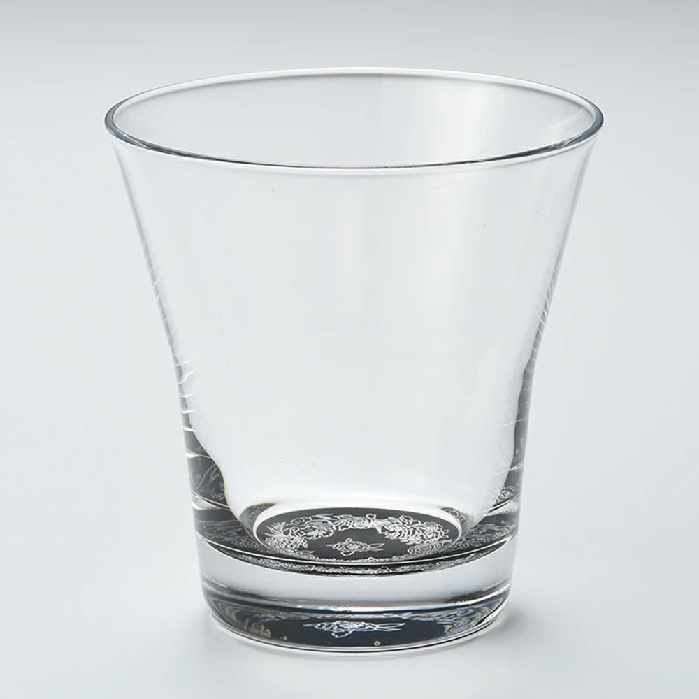 みよし漆器本舗&nbsp;紀州塗り&nbsp;ぬりもん&nbsp;de&nbsp;Verre&nbsp;フリーグラス&nbsp;銀&nbsp;蒔絵&nbsp;ボタニカル&nbsp;210ml