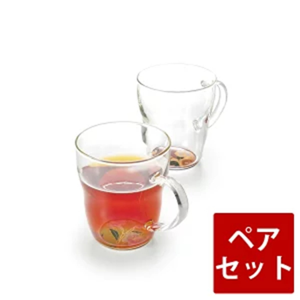 みよし漆器本舗&nbsp;紀州塗り&nbsp;ぬりもん&nbsp;de&nbsp;Verre&nbsp;耐熱マグカップ&nbsp;蒔絵&nbsp;ペアセット&nbsp;黄＆ピンク&nbsp;330ml
