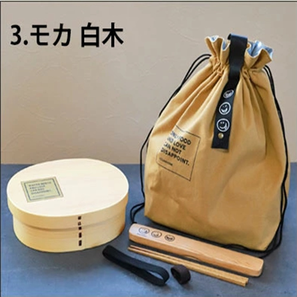 みよし漆器本舗&nbsp;曲げわっぱ&nbsp;6点セット&nbsp;英字ロゴお弁当箱&nbsp;900ml&nbsp;約19.5×15×高さ6.1cm&nbsp;小判型&nbsp;弁当箱&nbsp;1段&nbsp;杉&nbsp;モカ&nbsp;白木