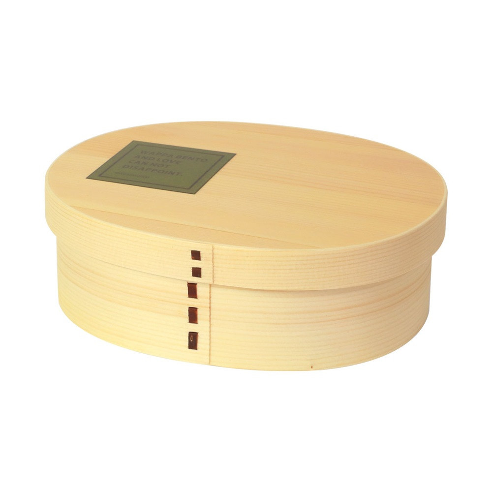 みよし漆器本舗&nbsp;曲げわっぱ&nbsp;お弁当箱&nbsp;600ml&nbsp;約17.5×11.5×高さ6.5cm&nbsp;小判型&nbsp;一段&nbsp;まげわっぱ&nbsp;弁当箱&nbsp;1段&nbsp;グリーン&nbsp;白木