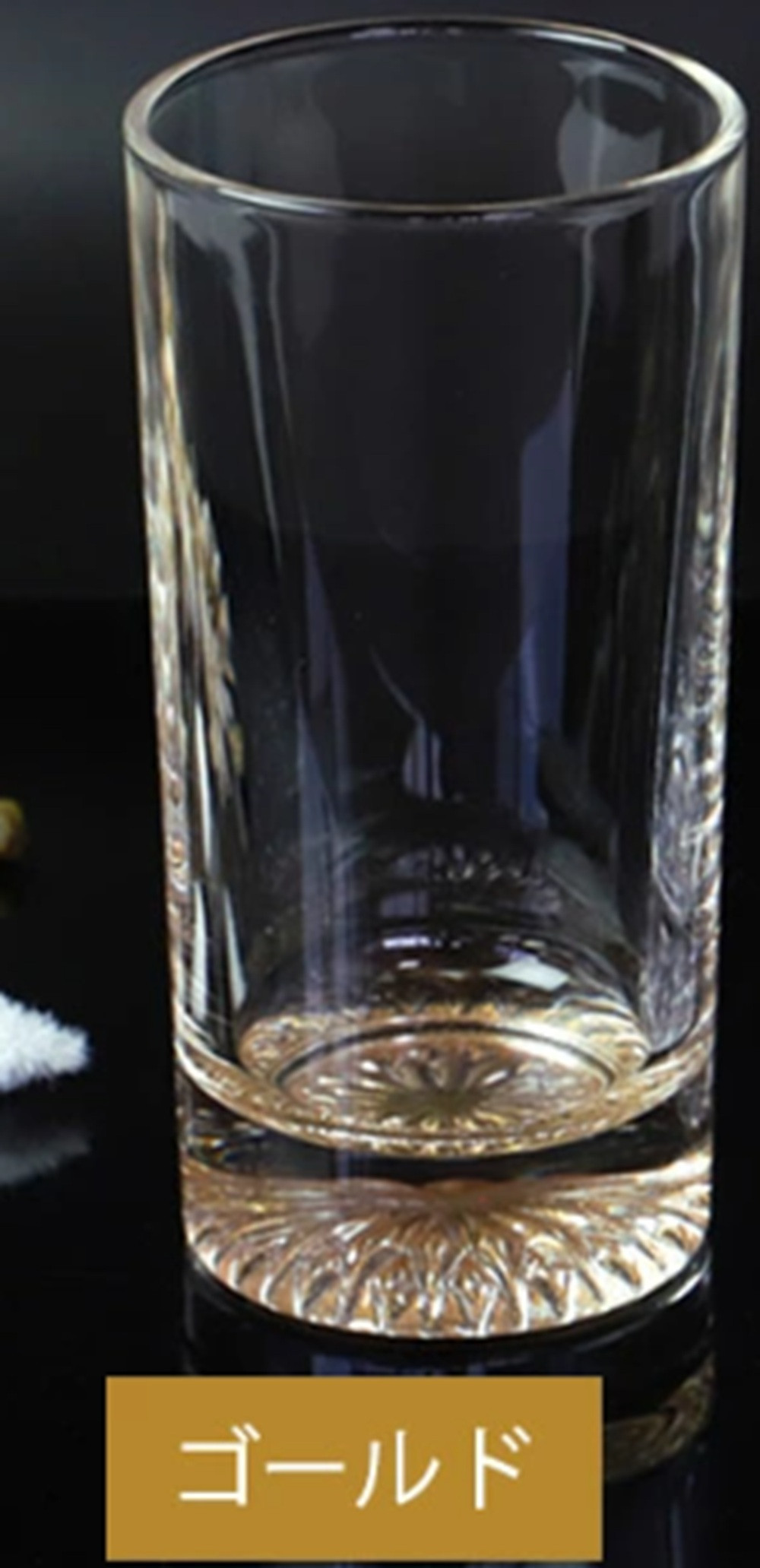 みよし漆器本舗&nbsp;ぬりもん&nbsp;de&nbsp;Verre&nbsp;タンブラーグラス&nbsp;単品&nbsp;225ml&nbsp;ゴールド
