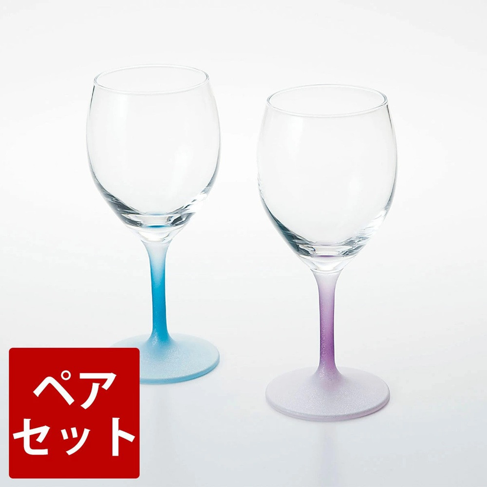 みよし漆器本舗&nbsp;紀州塗り&nbsp;ぬりもん&nbsp;de&nbsp;Verre&nbsp;ワイングラス&nbsp;クールグラデーション&nbsp;ペアセット&nbsp;ブルー&nbsp;パープル&nbsp;300ml