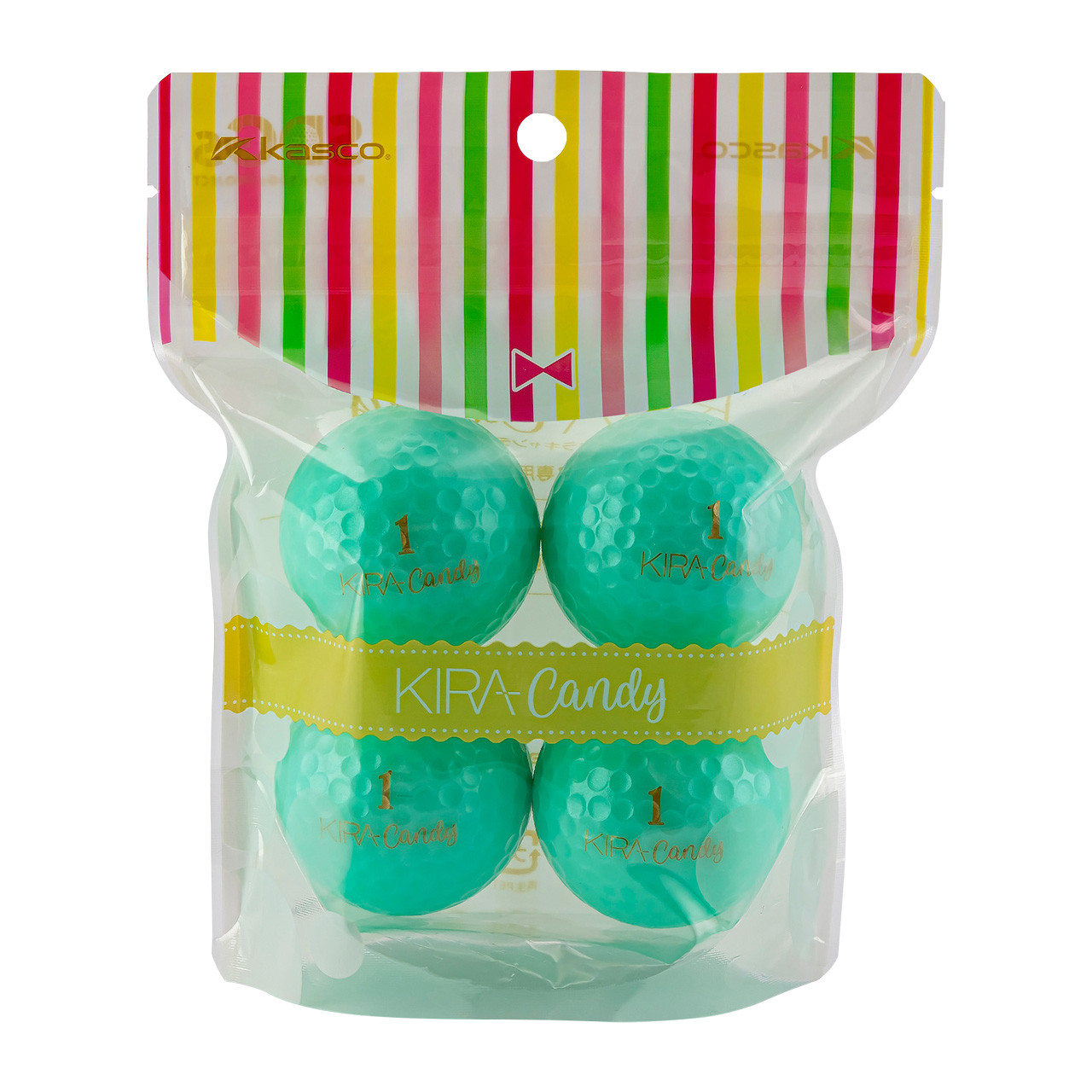 ゴルフボール KIRA candy ターコイズ 12球入 (4個×3袋）レディース キャスコ kasco