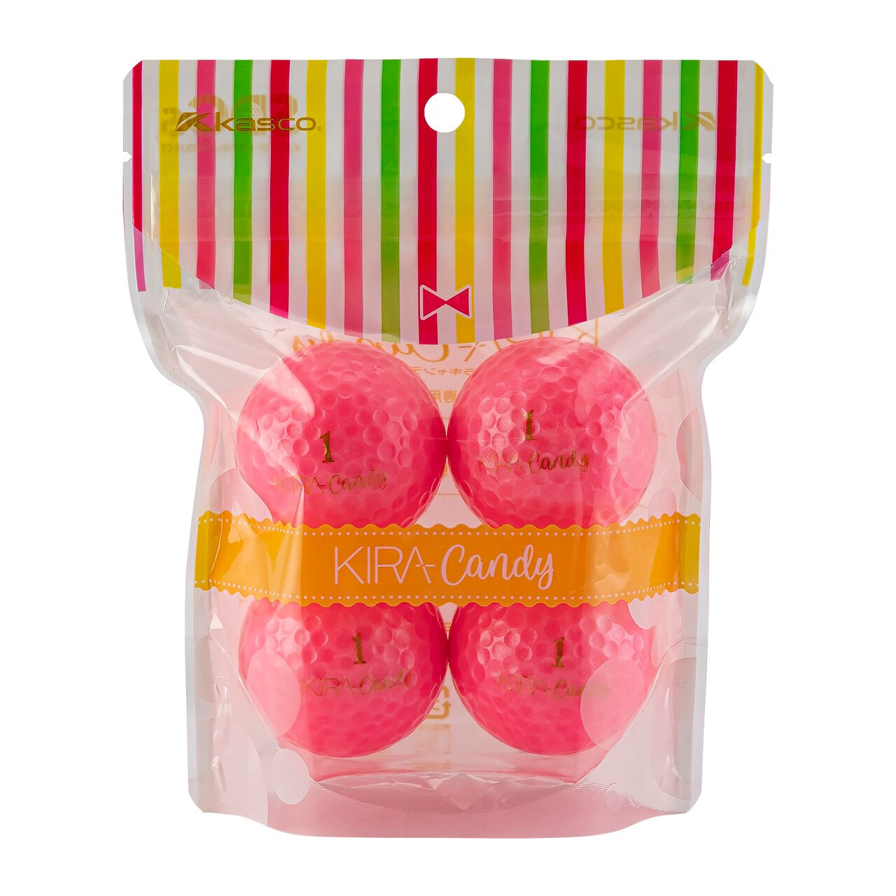 ゴルフボール KIRA candy ピンク 12球入 (4個×3袋）レディース キャスコ kasco
