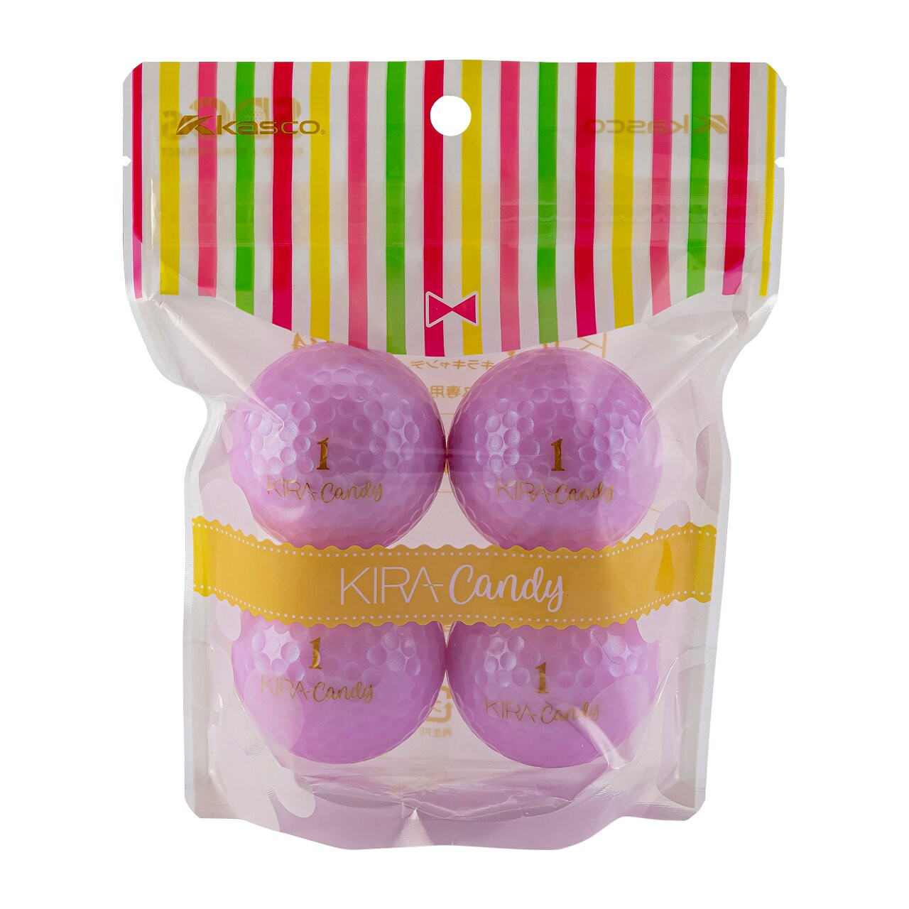 ゴルフボール KIRA candy ラベンダー 12球入 (4個×3袋）レディース キャスコ kasco