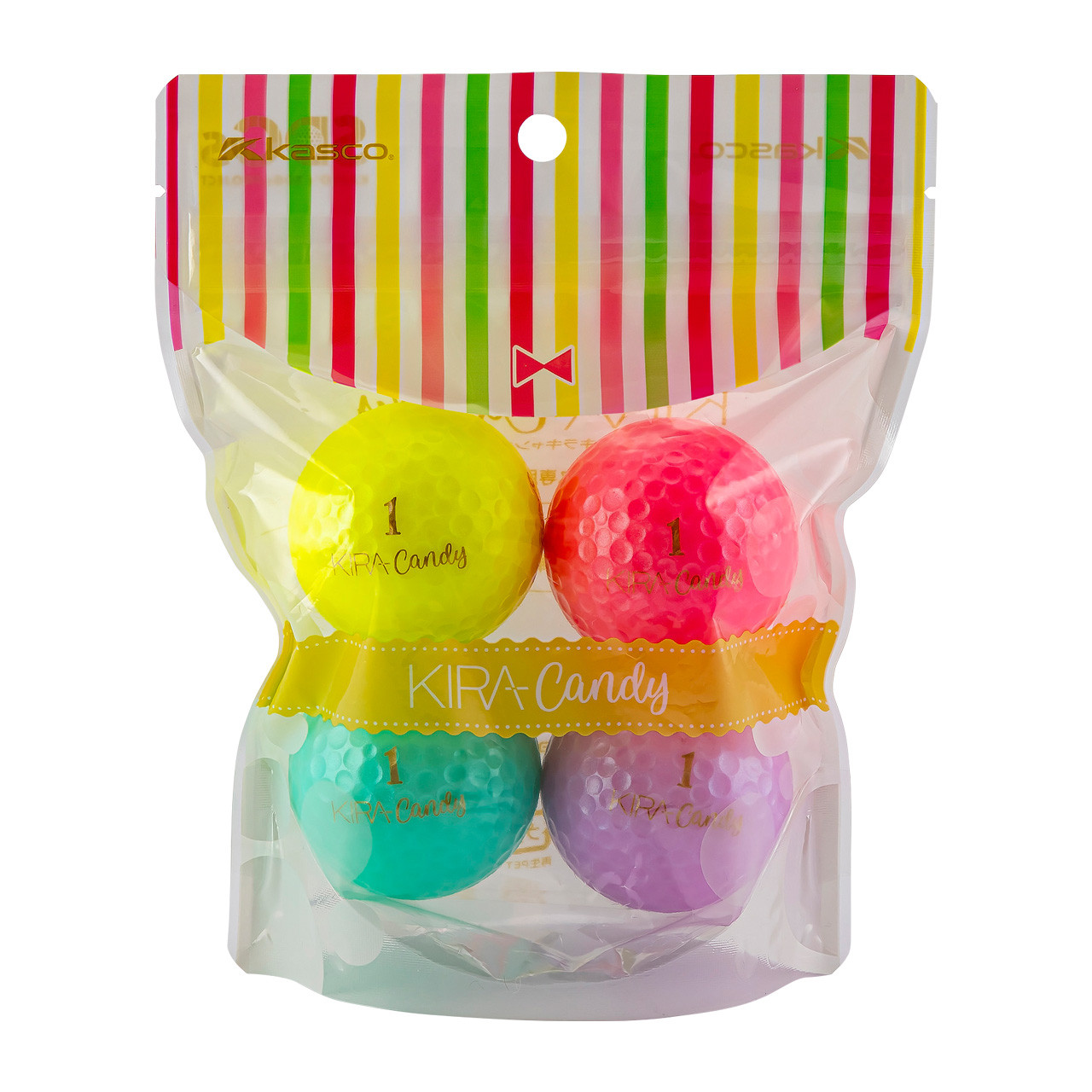 ゴルフボール KIRA candy 4色 12球入 (4個×3袋）レディース キャスコ kasco
