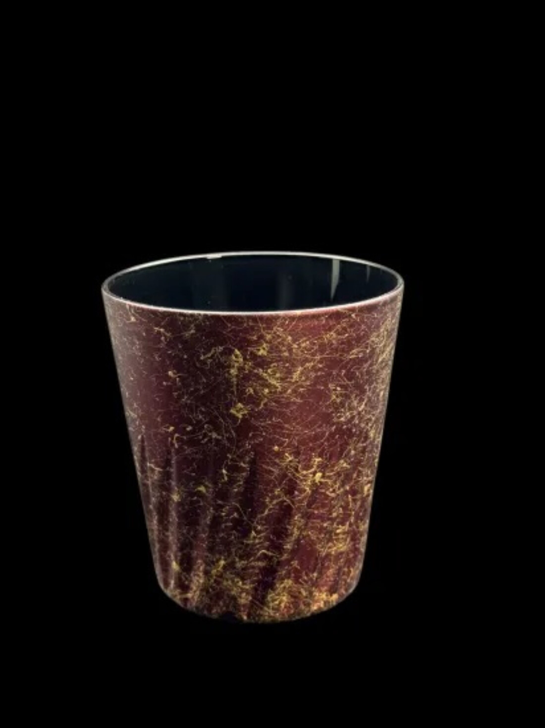 ロックグラス315 乱糸(マット仕上げ)赤溜