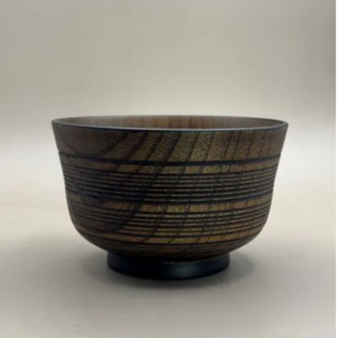 線面汁椀 黒漆［NF92］