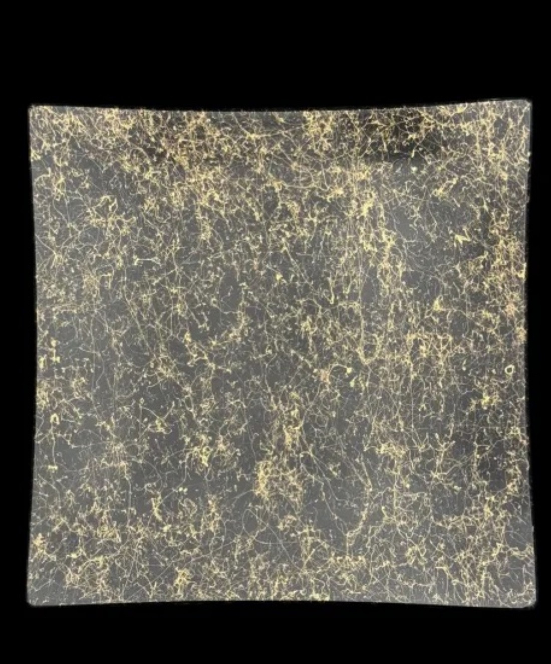 波スクエアプレート S 乱糸(マット仕上げ)漆黒［NF85］