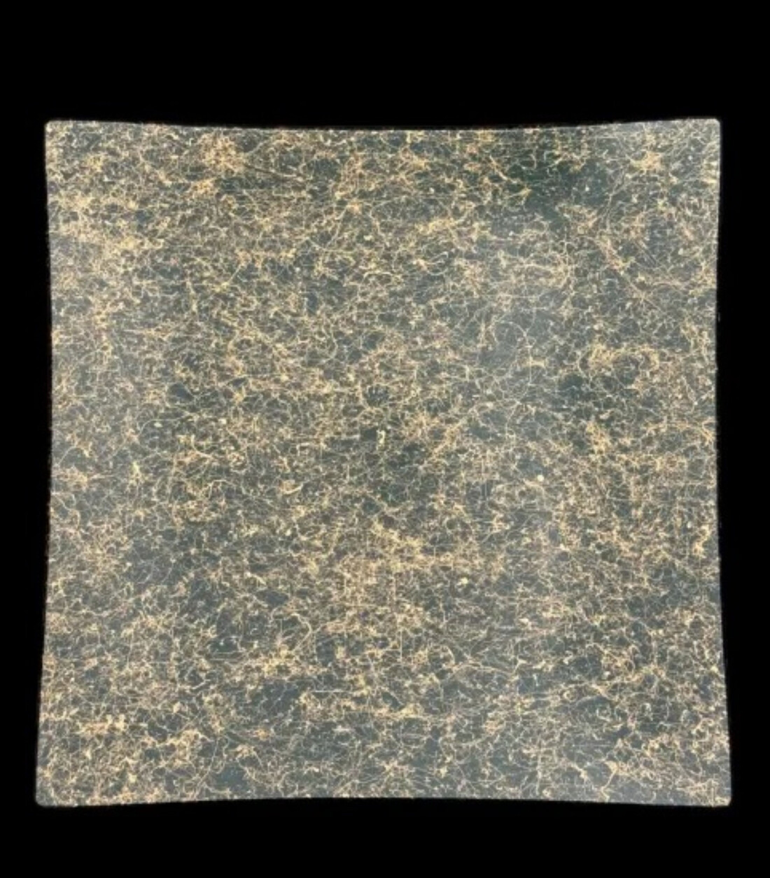 波スクエアプレート S 乱糸(マット仕上げ)草色［NF83］