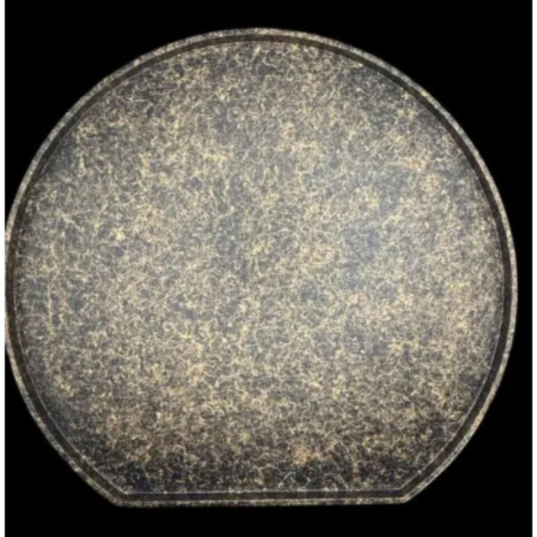 木製 半月トレイ 乱糸 (マット仕上げ) 漆黒［NF73］